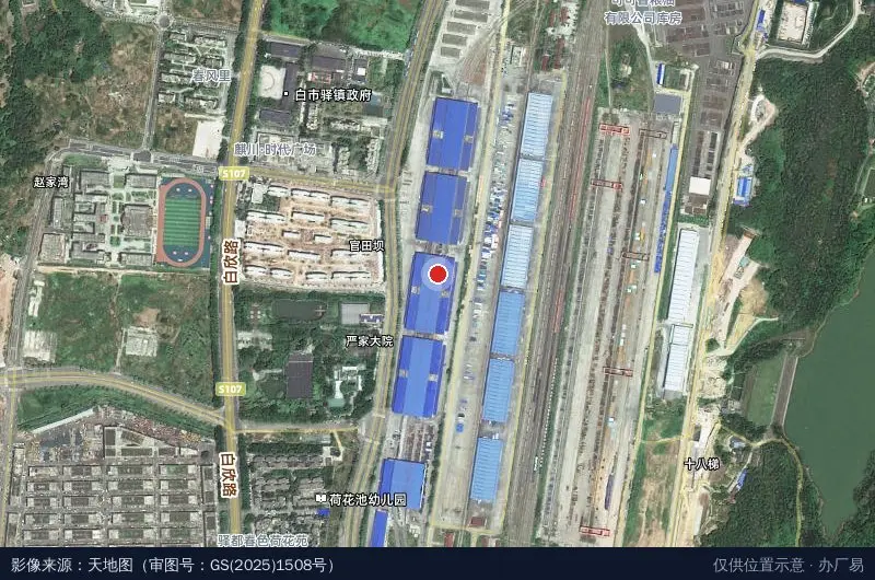 重庆粮食物流产业园卫星位置示意图