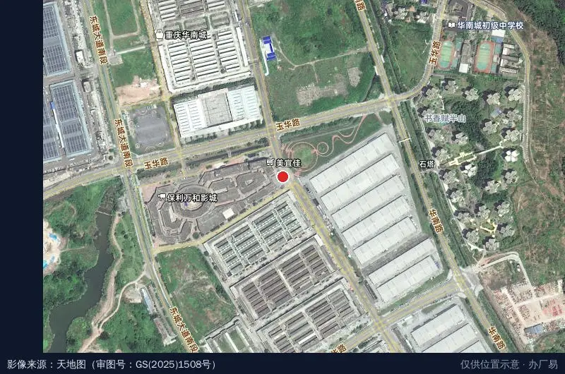界石乾隆物流园卫星位置示意图