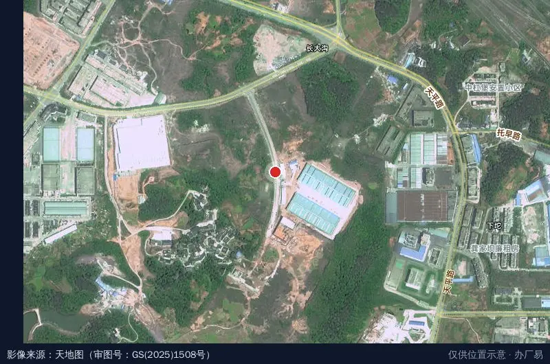 渝东南智慧商贸物流园卫星位置示意图