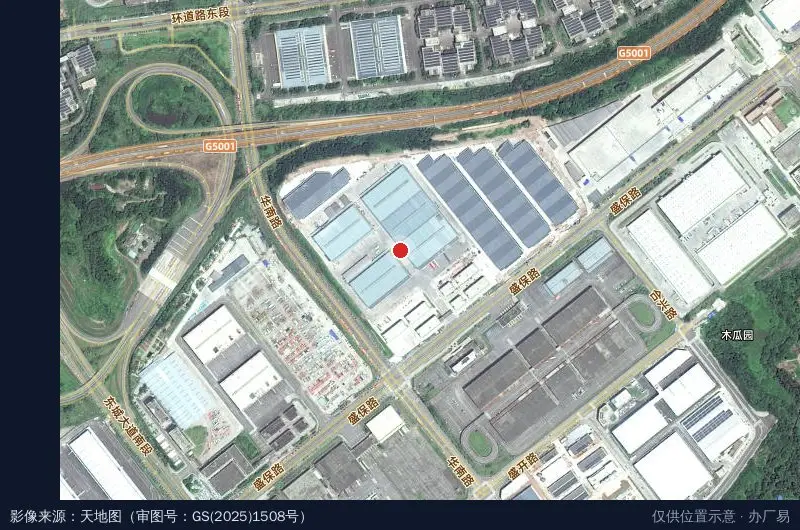 重庆公运南彭物流园B区卫星位置示意图