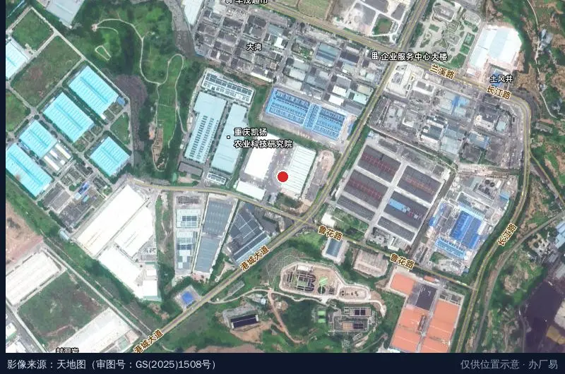 江津区农村电商产业园卫星位置示意图