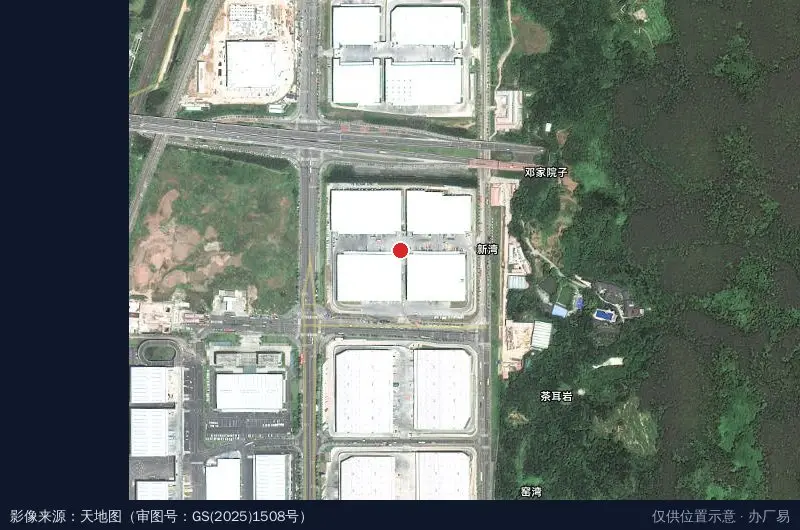 丰树重庆跨境物流园卫星位置示意图