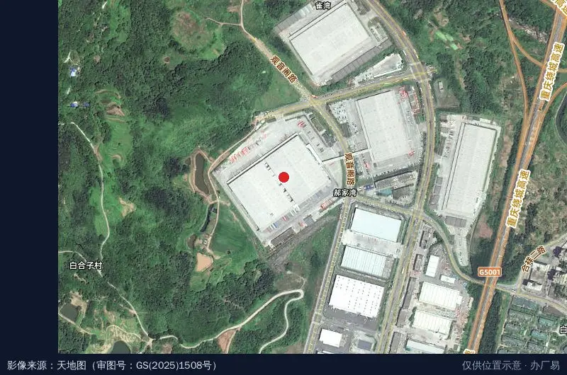京东亚洲一号(重庆巴南一期-4区)卫星位置示意图