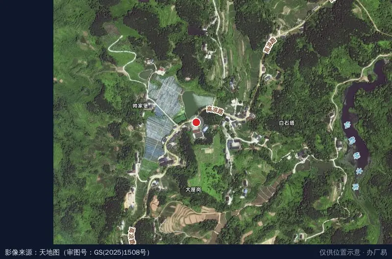普丰葡萄产业园卫星位置示意图
