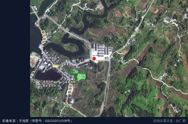 三溪电商产业园卫星位置示意图