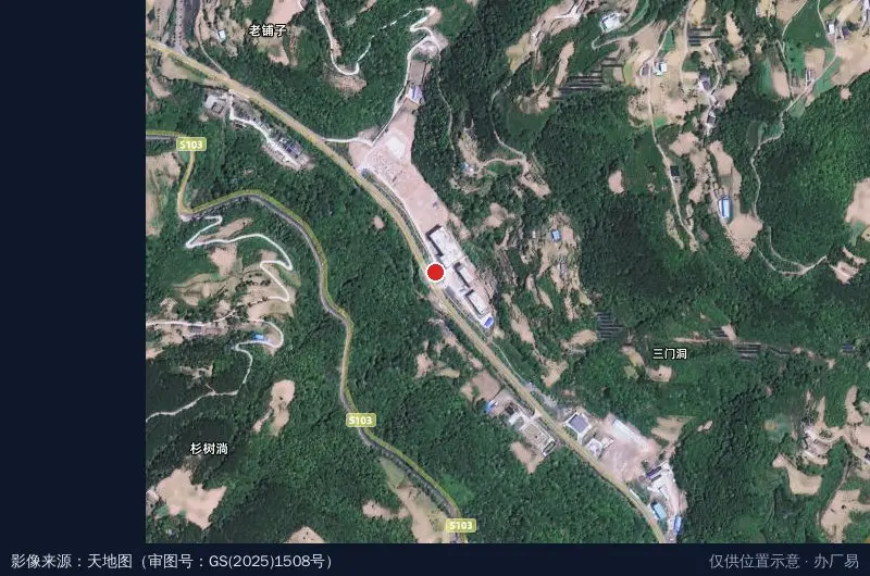 巫山中药大健康产业园卫星位置示意图