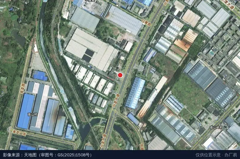 乡村自建房智造产业园卫星位置示意图
