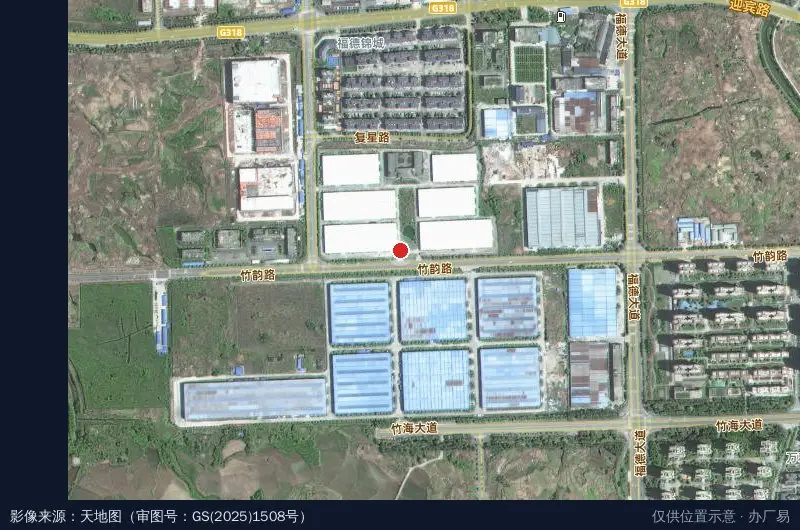 克路德智能家居产业园卫星位置示意图