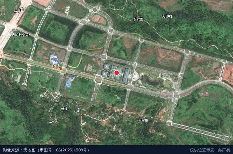两江新区蔡家产城融合发展区卫星位置示意图