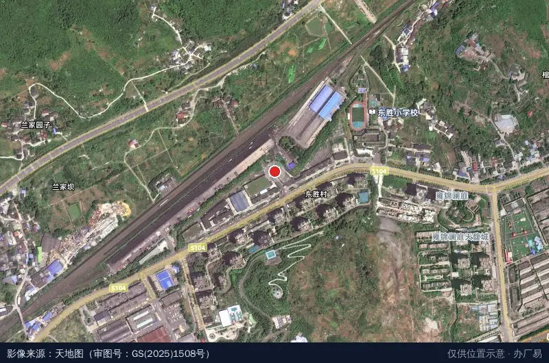南川区数字经济产业孵化园卫星位置示意图
