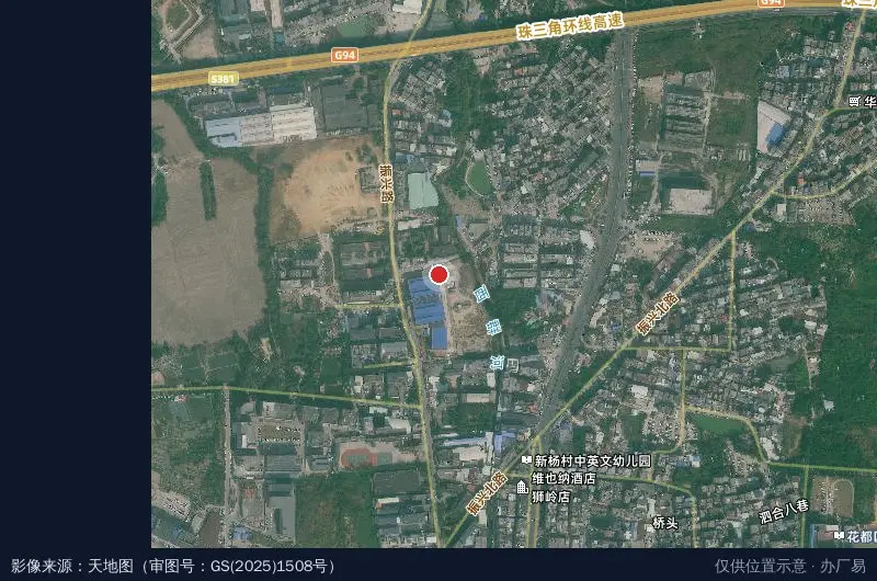 荷花工业园卫星位置示意图