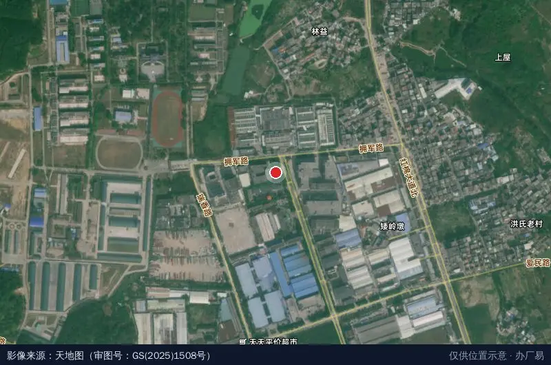 欧宝来眼镜工业园卫星位置示意图
