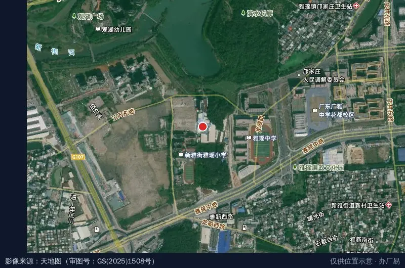 韵进工业园卫星位置示意图