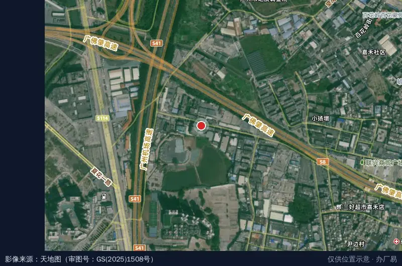 松园路8号工业园卫星位置示意图