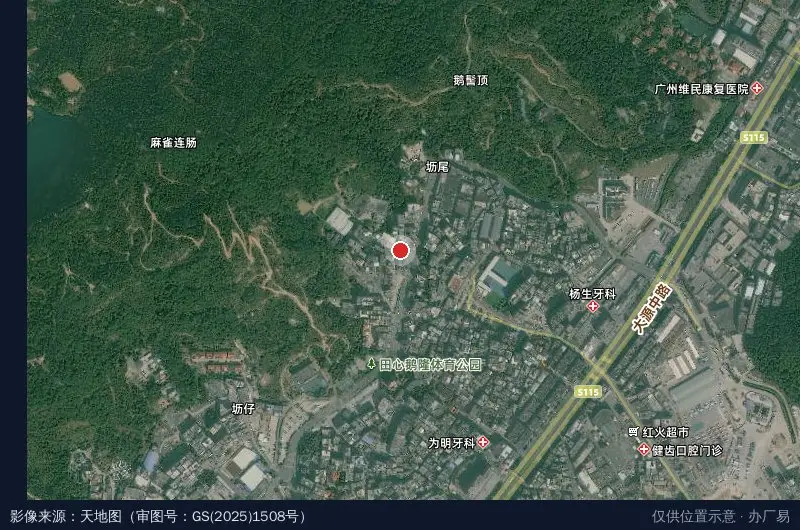 同兴工业园卫星位置示意图