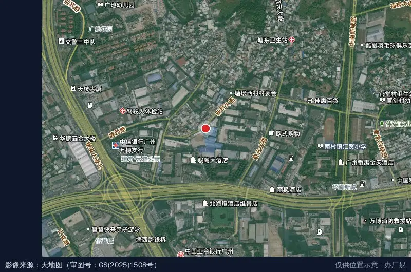 盛航工业园卫星位置示意图
