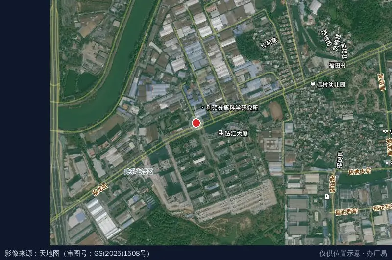 恒生工业园卫星位置示意图