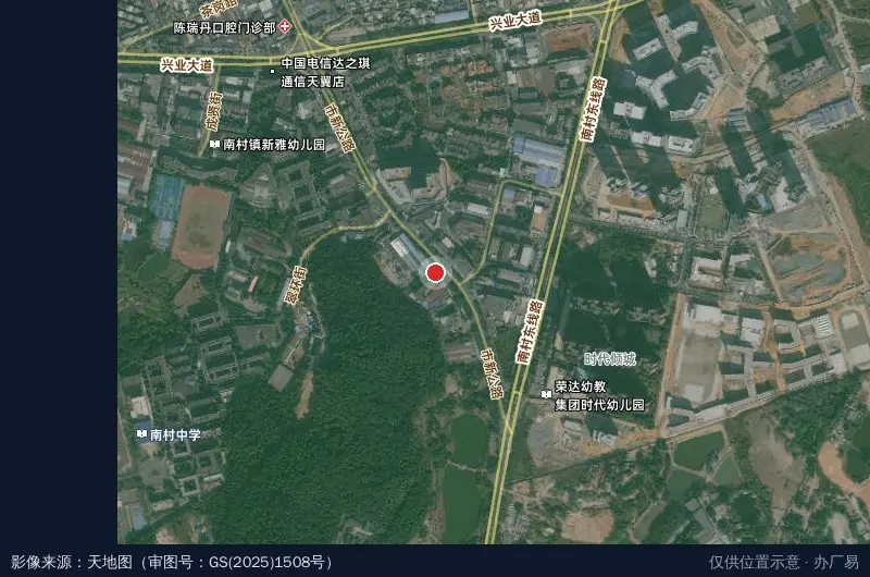 荣星工业园卫星位置示意图