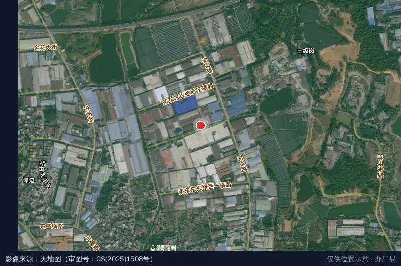 海盛工业园卫星位置示意图