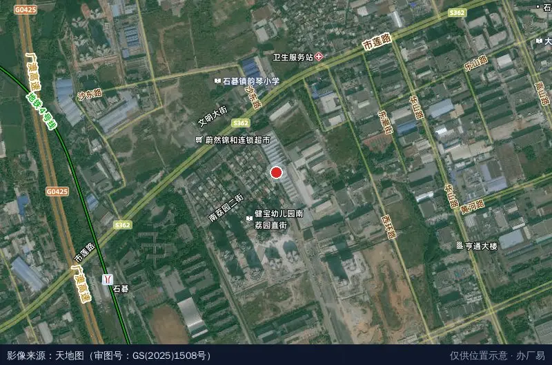 骏铠工业园卫星位置示意图
