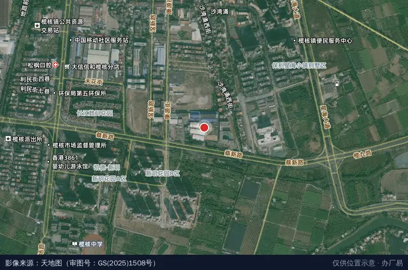 欣旺塑胶五金工业园卫星位置示意图