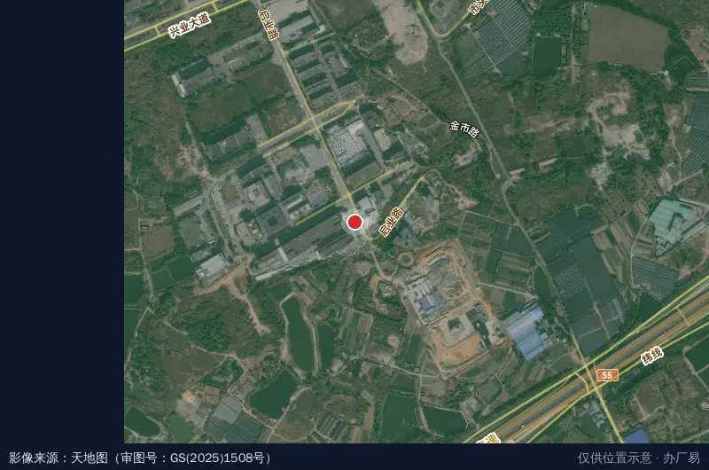 大华数智工业园卫星位置示意图