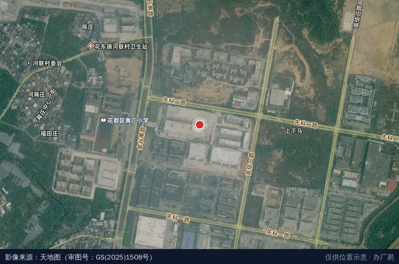 鸿利显示工业园区卫星位置示意图