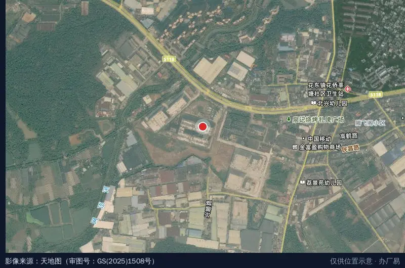 容通大健康科技产业园卫星位置示意图