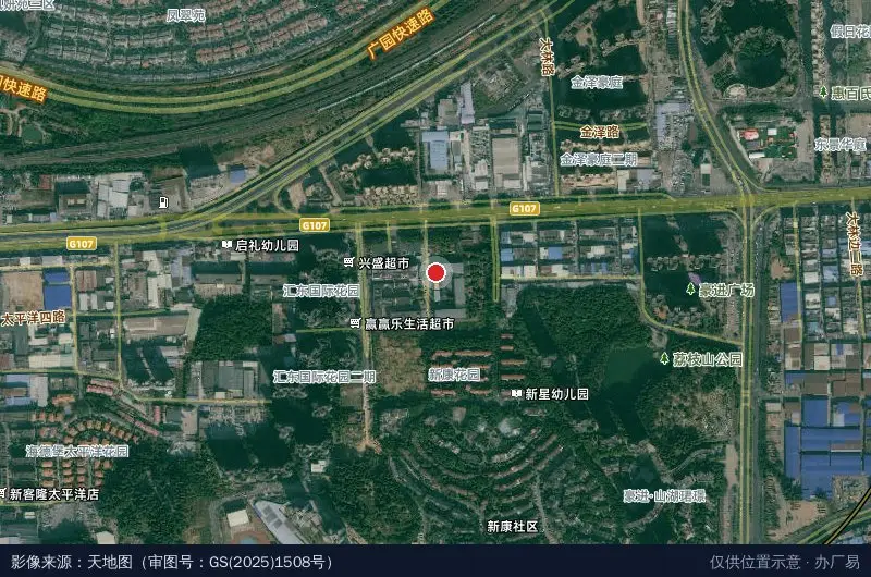 骅东科技产业园卫星位置示意图
