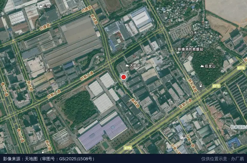 广州东峻科技产业园卫星位置示意图