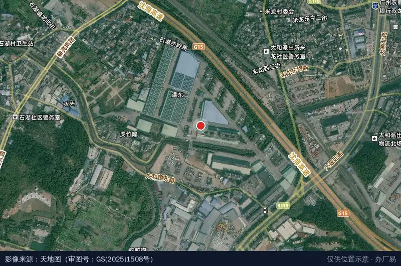 华邦物流园卫星位置示意图