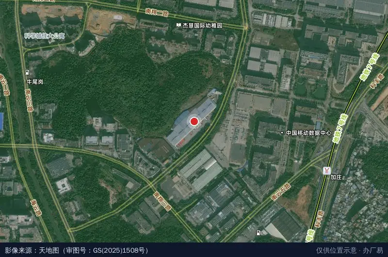 京东物流华南黄埔分拣中心卫星位置示意图