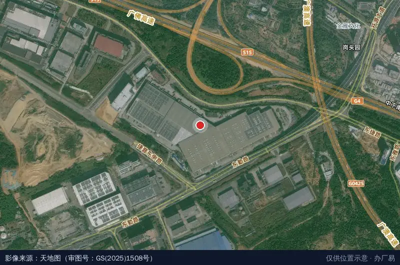 中国外运华南物流集散中心卫星位置示意图