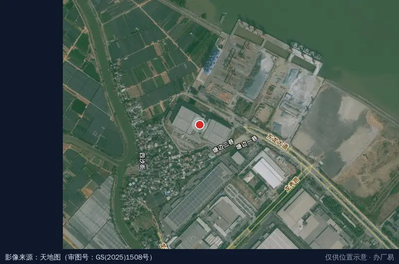 番鸿宝湾物流园卫星位置示意图