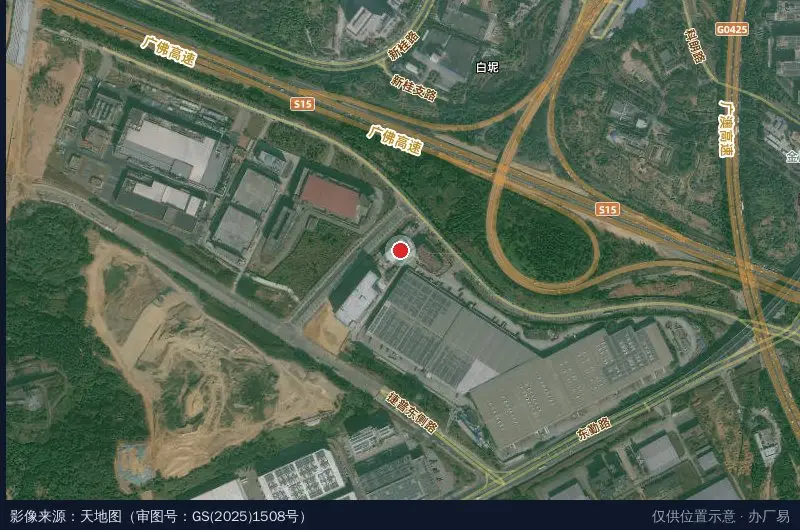 中味·物流中心卫星位置示意图