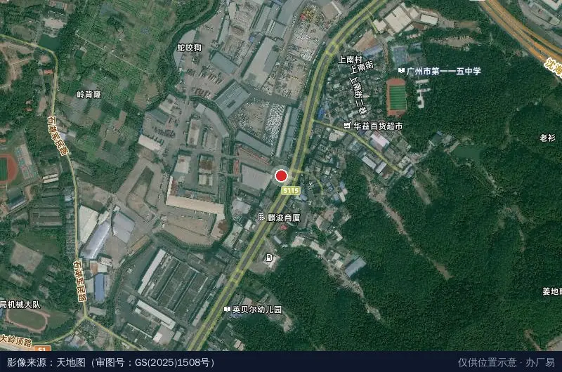 长盛物流园卫星位置示意图