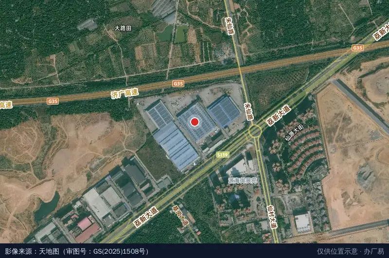 京东华南物流中心(仙村园区)卫星位置示意图