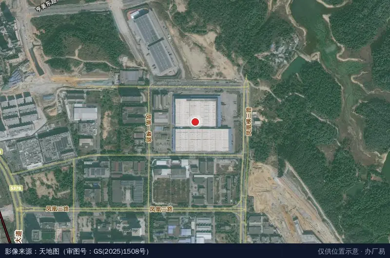 京东亚洲一号广州九龙物流园卫星位置示意图