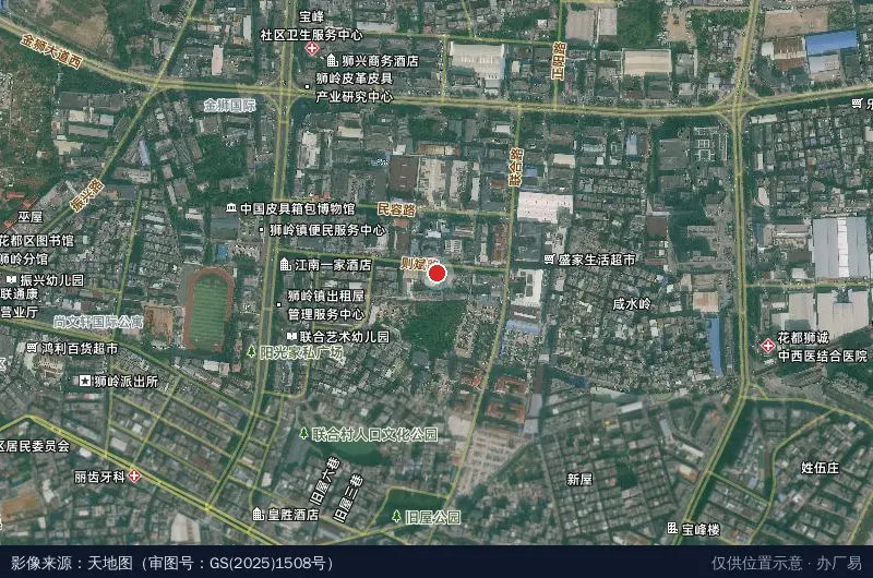 项氏箱包产业园卫星位置示意图