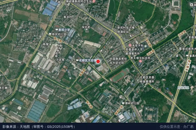 美晟产业园卫星位置示意图