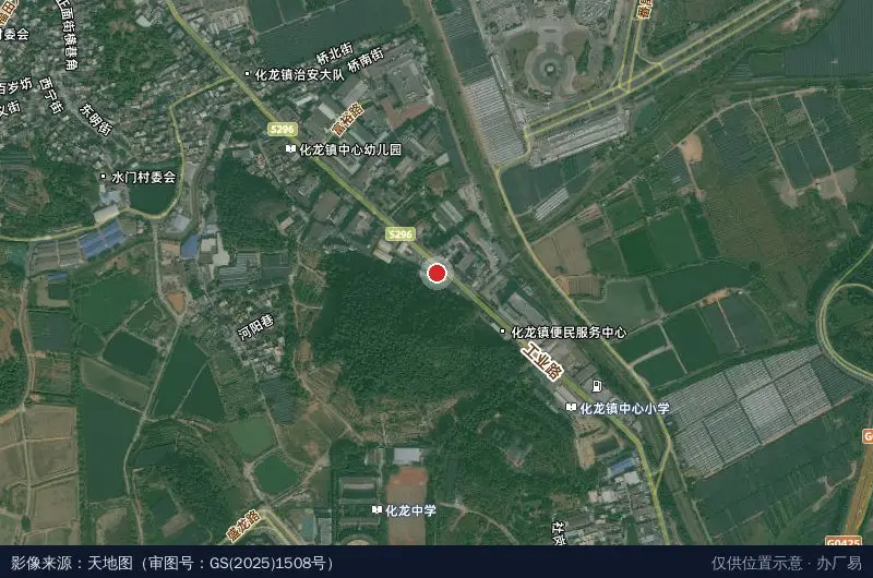 云杰产业园卫星位置示意图