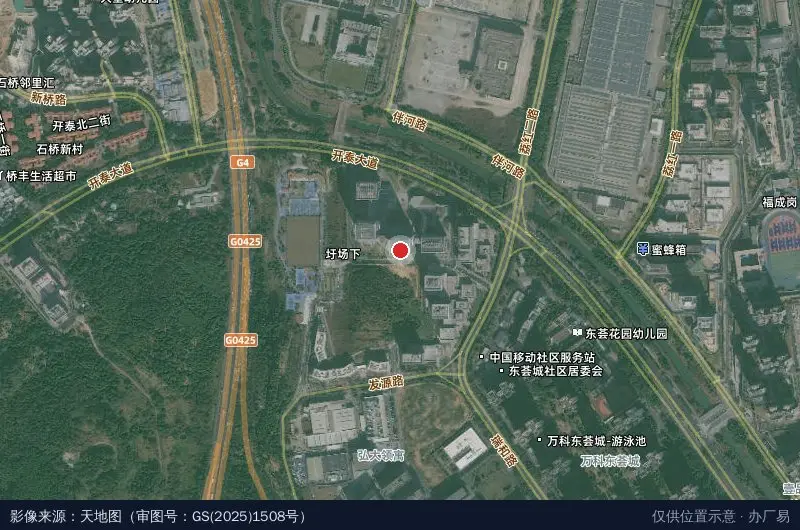 银发链·产业园卫星位置示意图