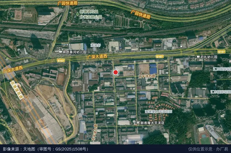 铭企产业园卫星位置示意图