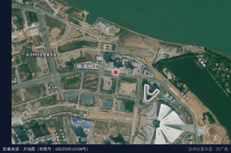 南沙期货产业园卫星位置示意图