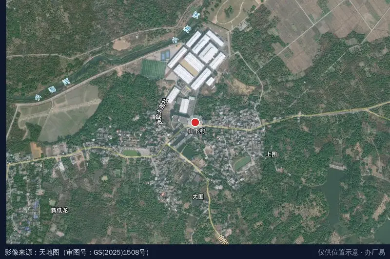从化香米产业园卫星位置示意图