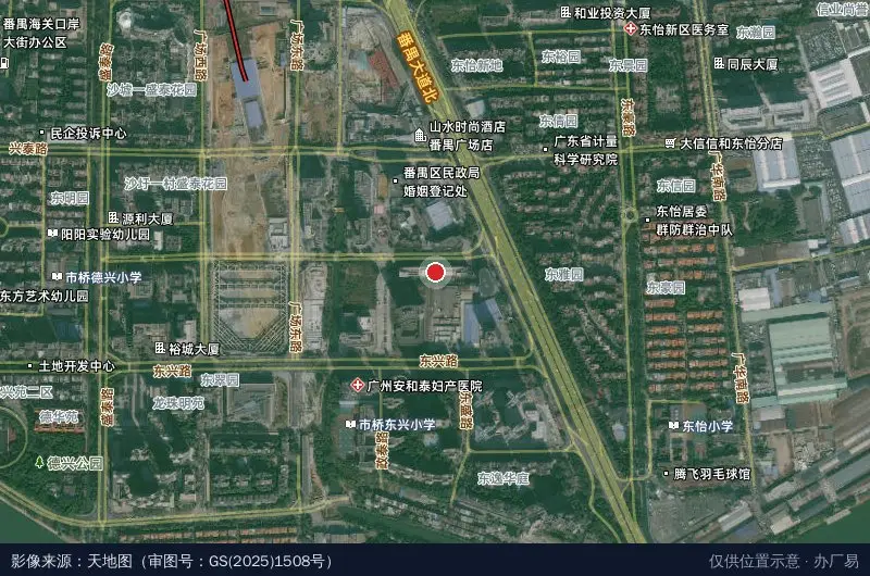 大湾区数字经济产业园卫星位置示意图