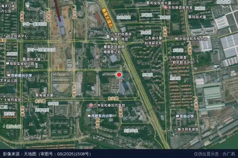 大湾区数字经济产业园B区卫星位置示意图