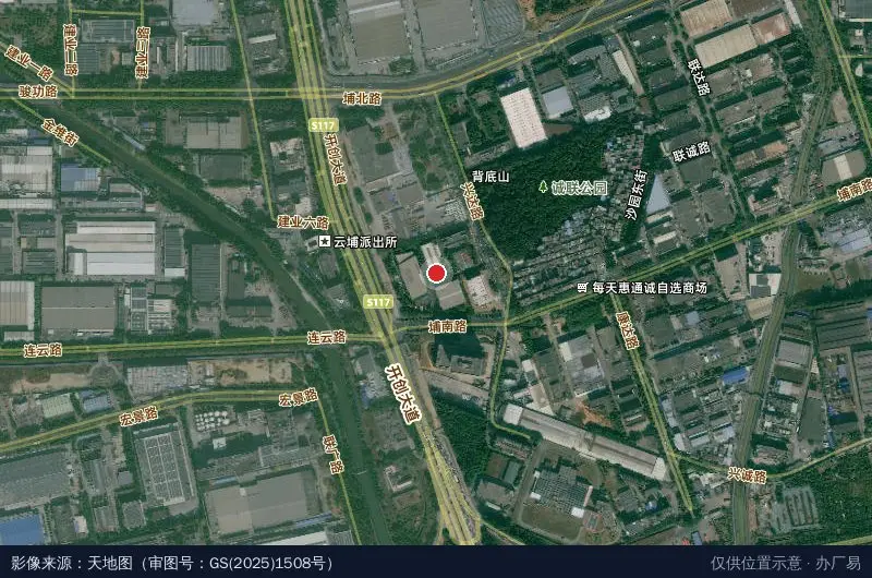 三一重工(广东6S中心)卫星位置示意图