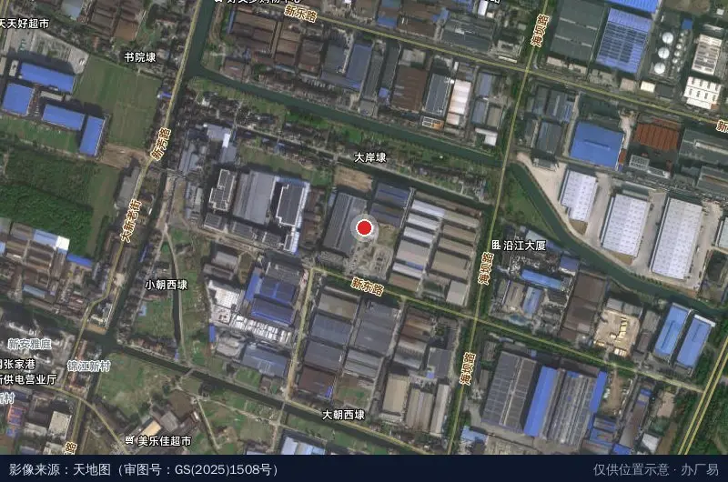 天达工业园卫星位置示意图