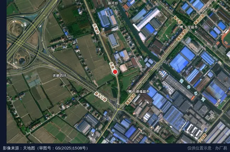 汉升工业园卫星位置示意图